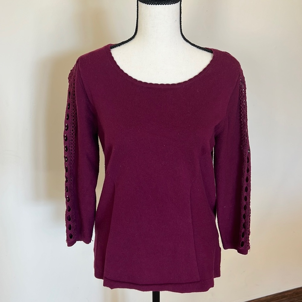 Anthropologie 3 quarter length sleeve sweater